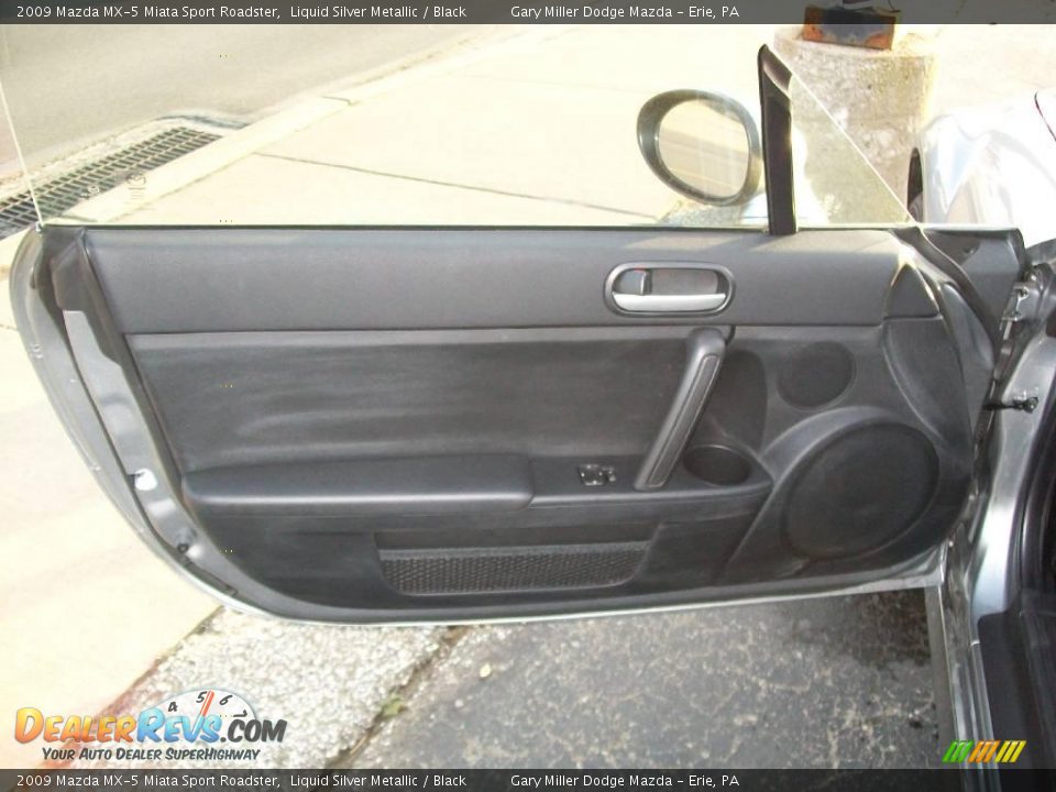 2009 Mazda MX-5 Miata Sport Roadster Liquid Silver Metallic / Black Photo #11