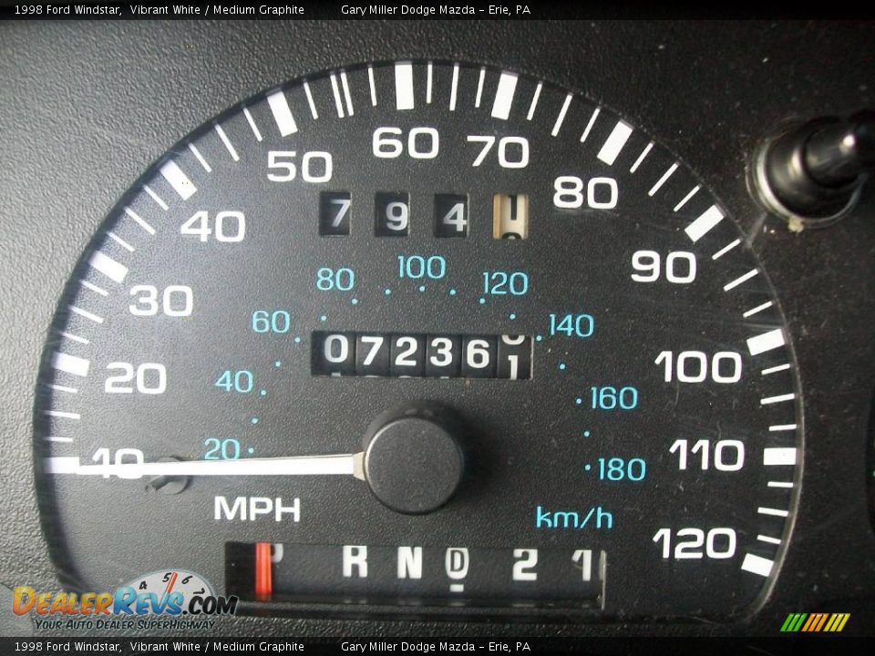 1998 Ford Windstar Vibrant White / Medium Graphite Photo #15