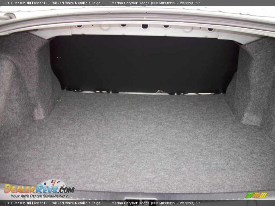2010 Mitsubishi Lancer DE Wicked White Metallic / Beige Photo #14