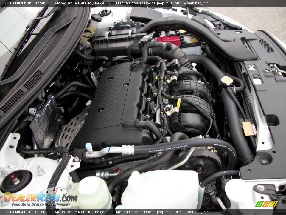 2010 Mitsubishi Lancer DE Wicked White Metallic / Beige Photo #22