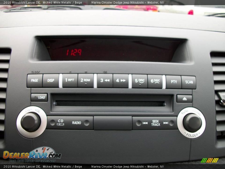 2010 Mitsubishi Lancer DE Wicked White Metallic / Beige Photo #24