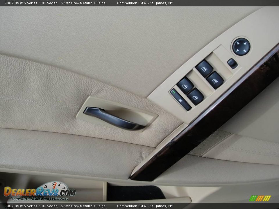 2007 BMW 5 Series 530i Sedan Silver Grey Metallic / Beige Photo #7
