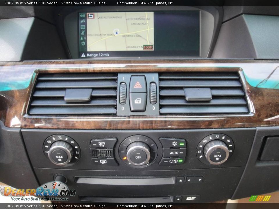 2007 BMW 5 Series 530i Sedan Silver Grey Metallic / Beige Photo #12