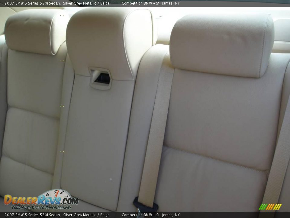 2007 BMW 5 Series 530i Sedan Silver Grey Metallic / Beige Photo #14