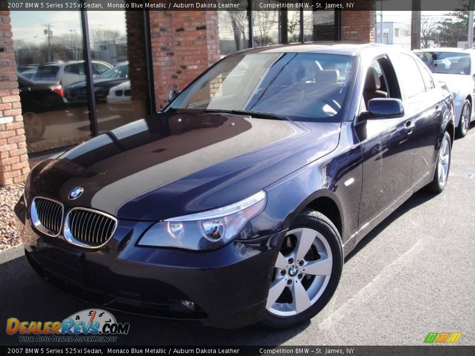 2007 BMW 5 Series 525xi Sedan Monaco Blue Metallic / Auburn Dakota Leather Photo #1