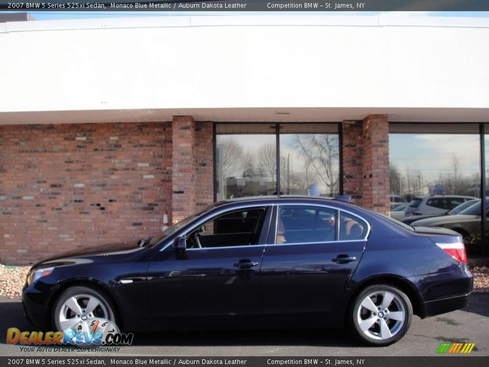 2007 BMW 5 Series 525xi Sedan Monaco Blue Metallic / Auburn Dakota Leather Photo #3