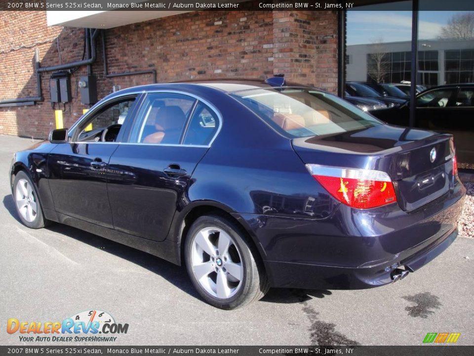 2007 BMW 5 Series 525xi Sedan Monaco Blue Metallic / Auburn Dakota Leather Photo #4