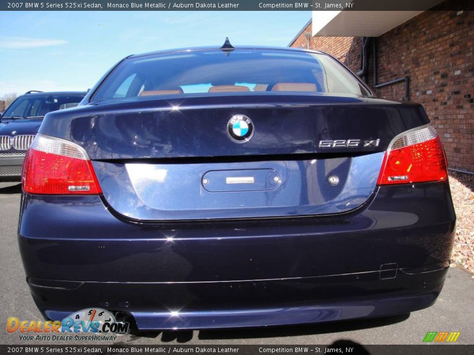 2007 BMW 5 Series 525xi Sedan Monaco Blue Metallic / Auburn Dakota Leather Photo #5