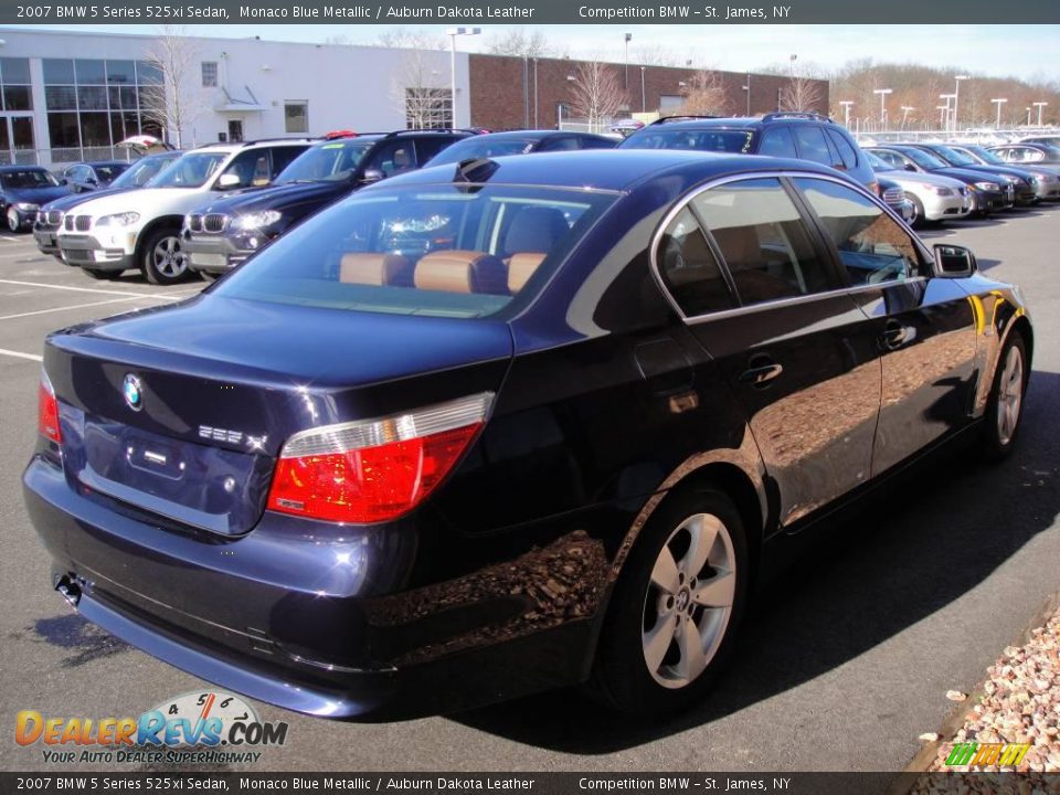 2007 BMW 5 Series 525xi Sedan Monaco Blue Metallic / Auburn Dakota Leather Photo #6
