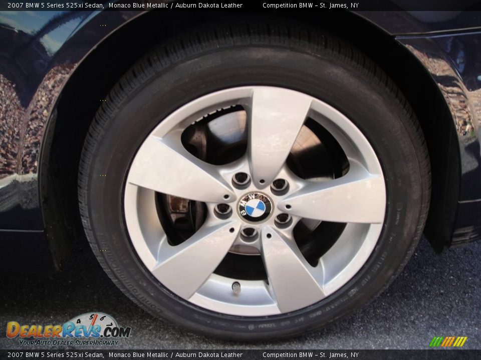 2007 BMW 5 Series 525xi Sedan Monaco Blue Metallic / Auburn Dakota Leather Photo #7