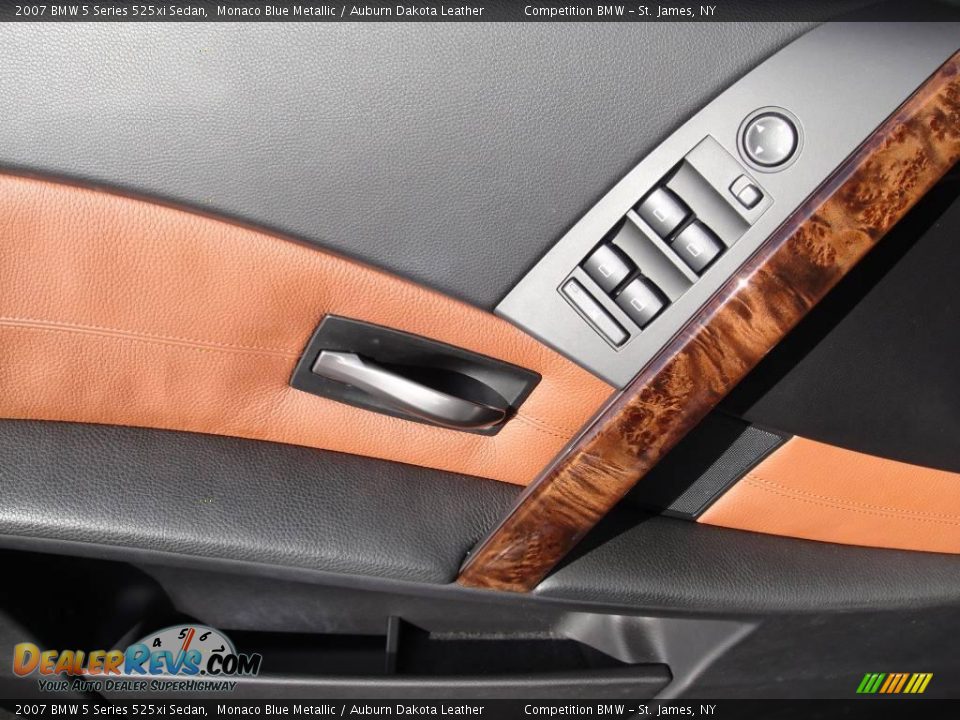 2007 BMW 5 Series 525xi Sedan Monaco Blue Metallic / Auburn Dakota Leather Photo #8