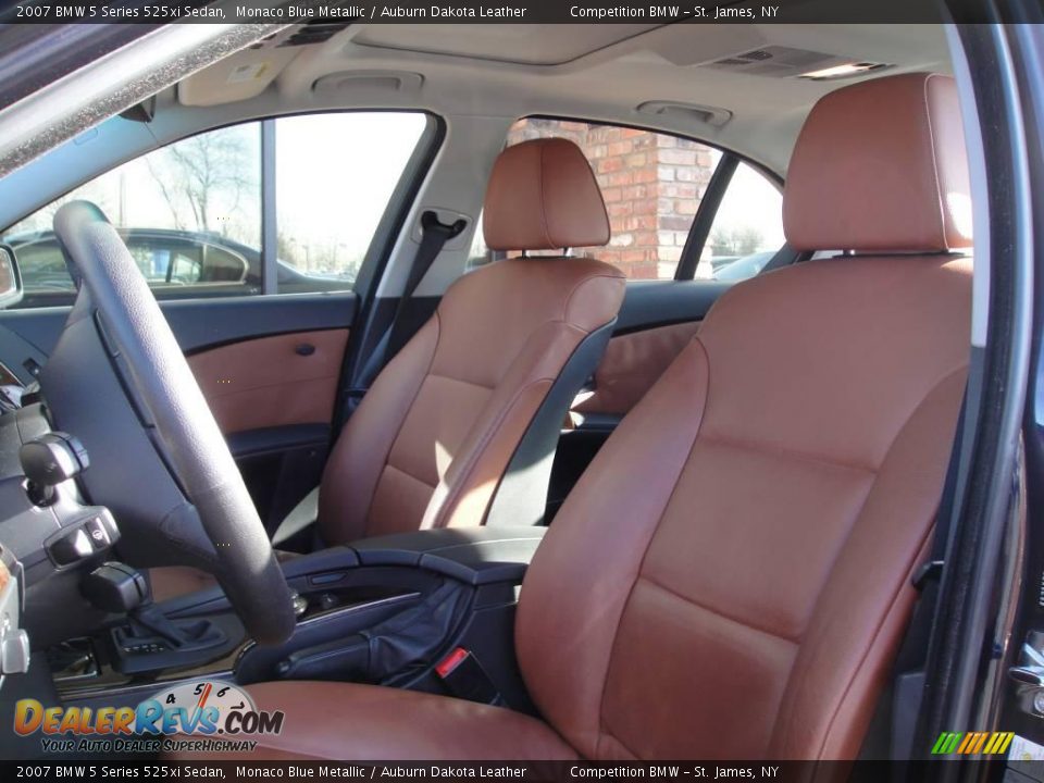 2007 BMW 5 Series 525xi Sedan Monaco Blue Metallic / Auburn Dakota Leather Photo #9