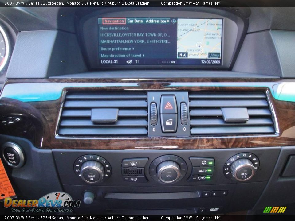 2007 BMW 5 Series 525xi Sedan Monaco Blue Metallic / Auburn Dakota Leather Photo #12