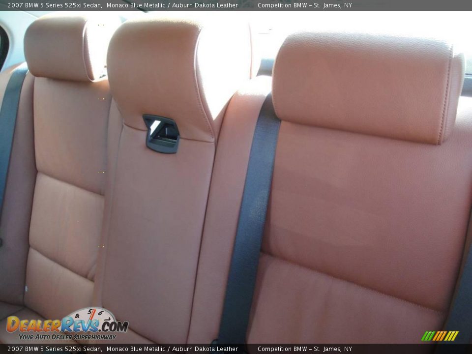 2007 BMW 5 Series 525xi Sedan Monaco Blue Metallic / Auburn Dakota Leather Photo #14