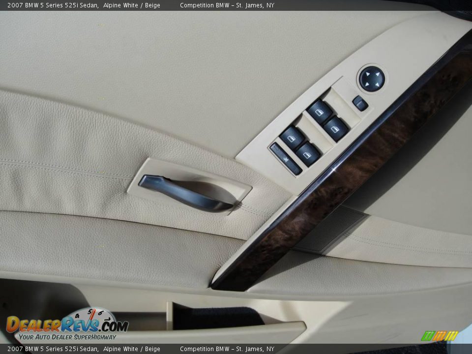 2007 BMW 5 Series 525i Sedan Alpine White / Beige Photo #8