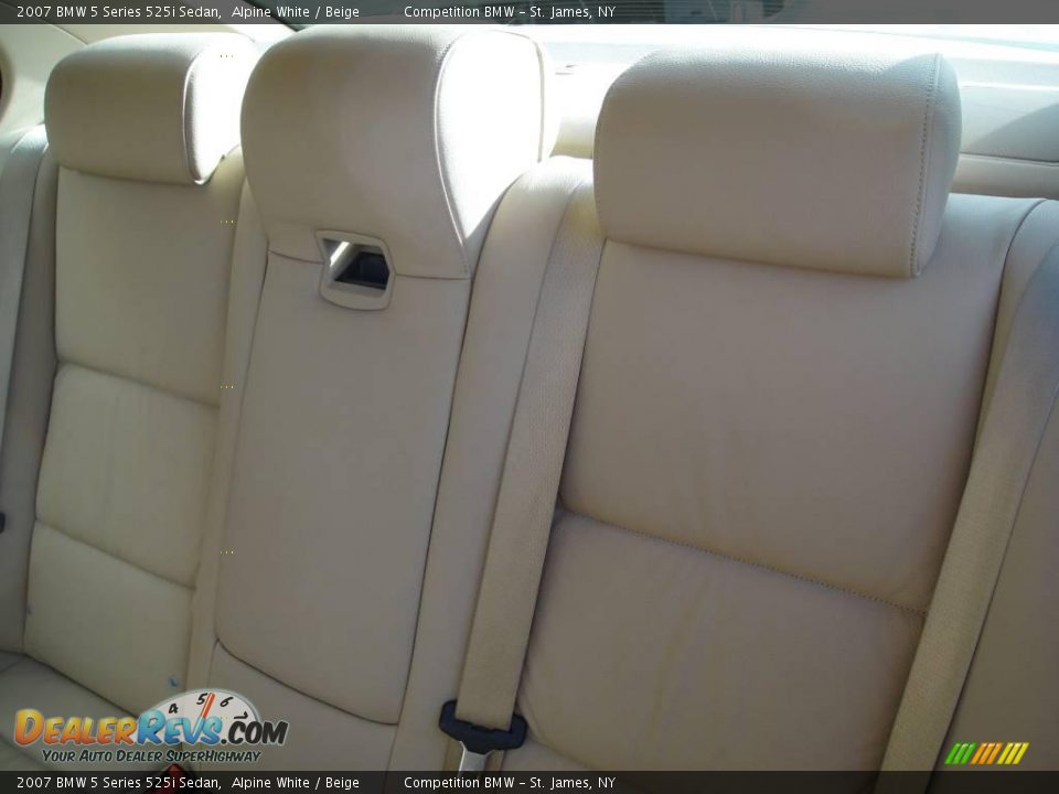 2007 BMW 5 Series 525i Sedan Alpine White / Beige Photo #12