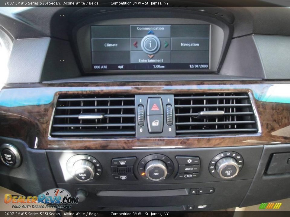 2007 BMW 5 Series 525i Sedan Alpine White / Beige Photo #13