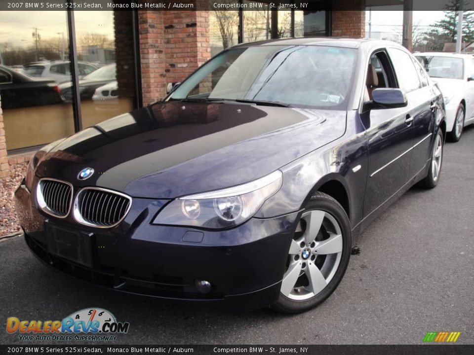 2007 BMW 5 Series 525xi Sedan Monaco Blue Metallic / Auburn Photo #1