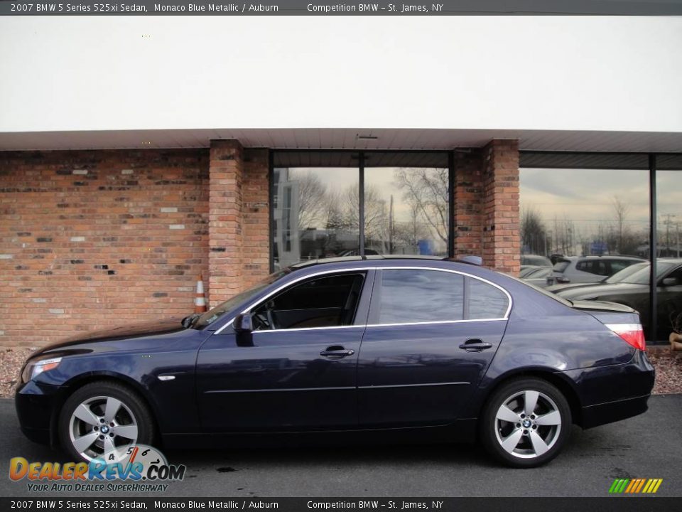2007 BMW 5 Series 525xi Sedan Monaco Blue Metallic / Auburn Photo #3