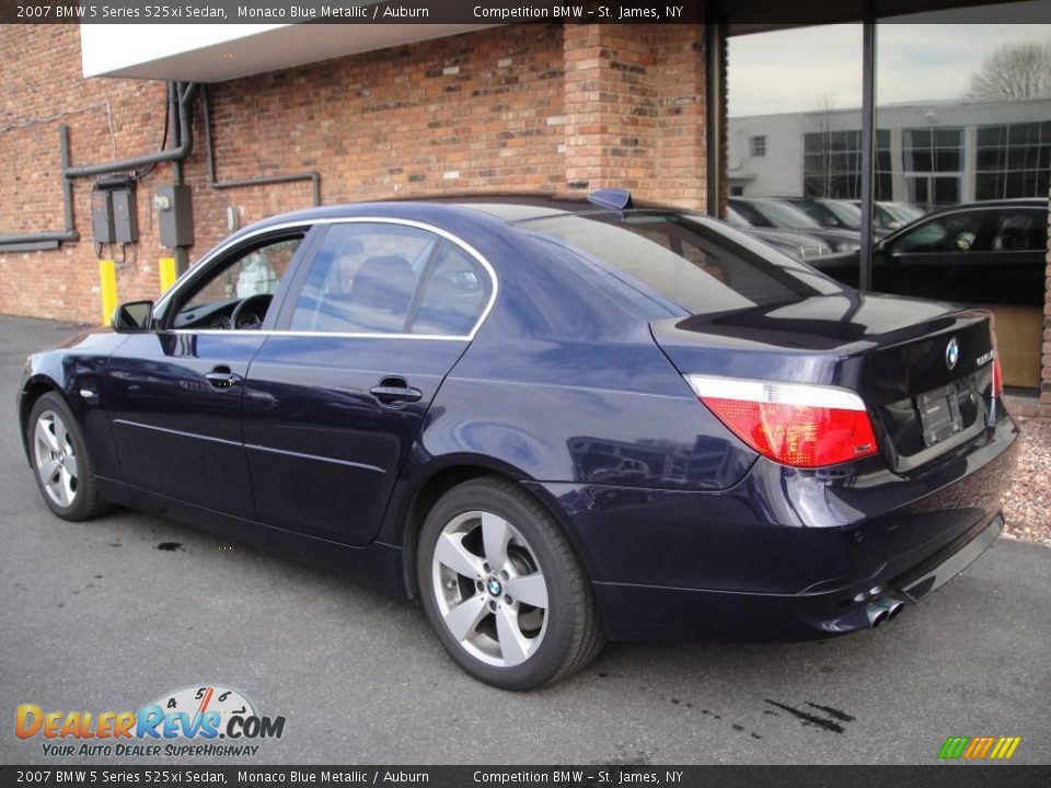 2007 BMW 5 Series 525xi Sedan Monaco Blue Metallic / Auburn Photo #4