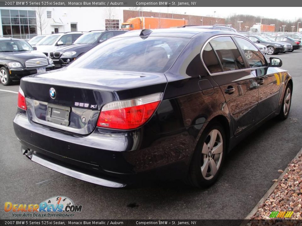 2007 BMW 5 Series 525xi Sedan Monaco Blue Metallic / Auburn Photo #6