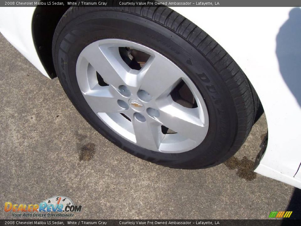 2008 Chevrolet Malibu LS Sedan White / Titanium Gray Photo #7
