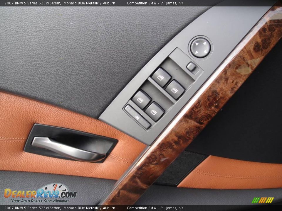 2007 BMW 5 Series 525xi Sedan Monaco Blue Metallic / Auburn Photo #7