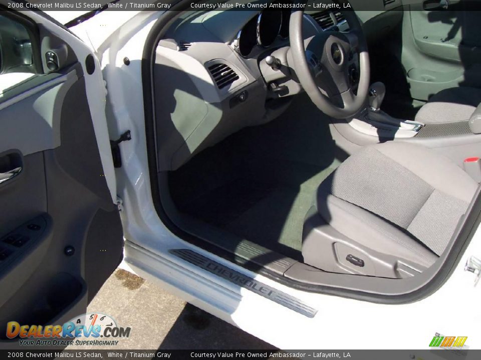 2008 Chevrolet Malibu LS Sedan White / Titanium Gray Photo #8