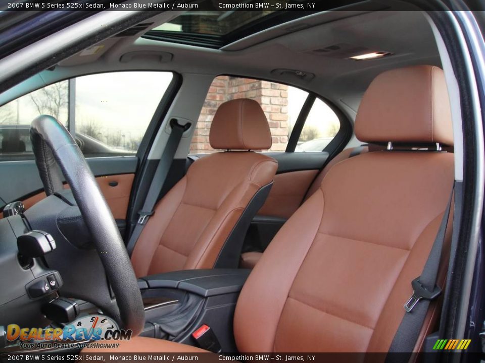 2007 BMW 5 Series 525xi Sedan Monaco Blue Metallic / Auburn Photo #8