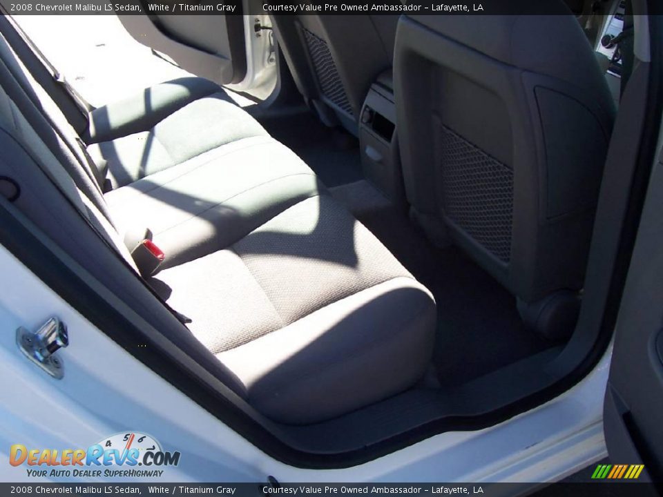 2008 Chevrolet Malibu LS Sedan White / Titanium Gray Photo #11
