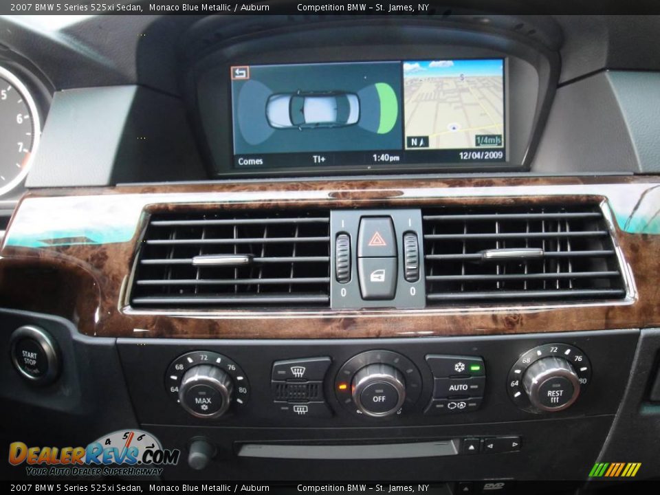 2007 BMW 5 Series 525xi Sedan Monaco Blue Metallic / Auburn Photo #12