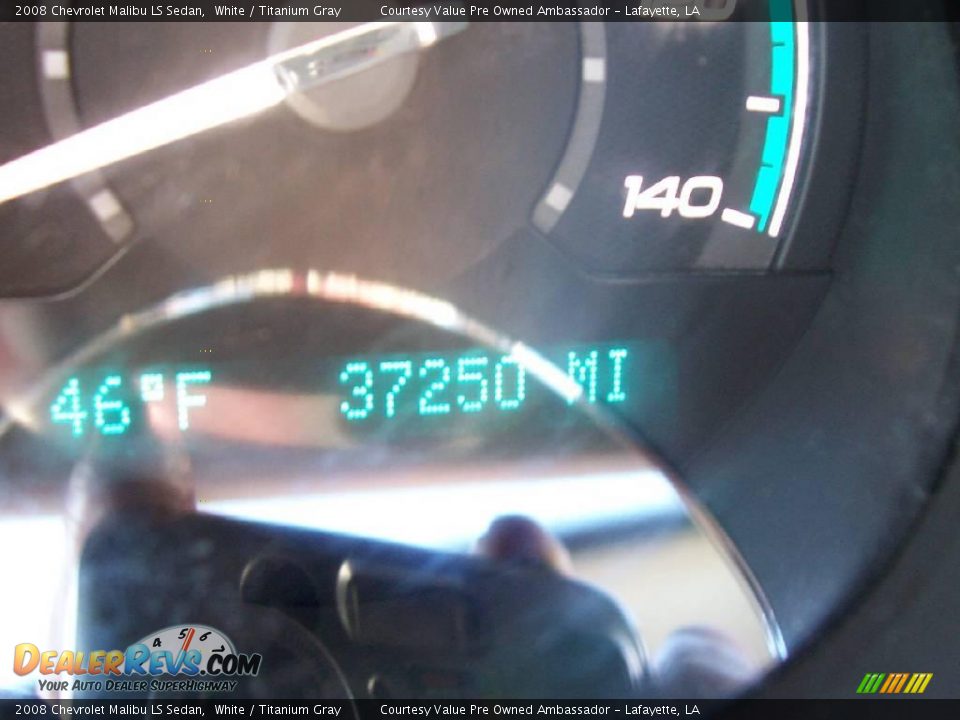 2008 Chevrolet Malibu LS Sedan White / Titanium Gray Photo #13