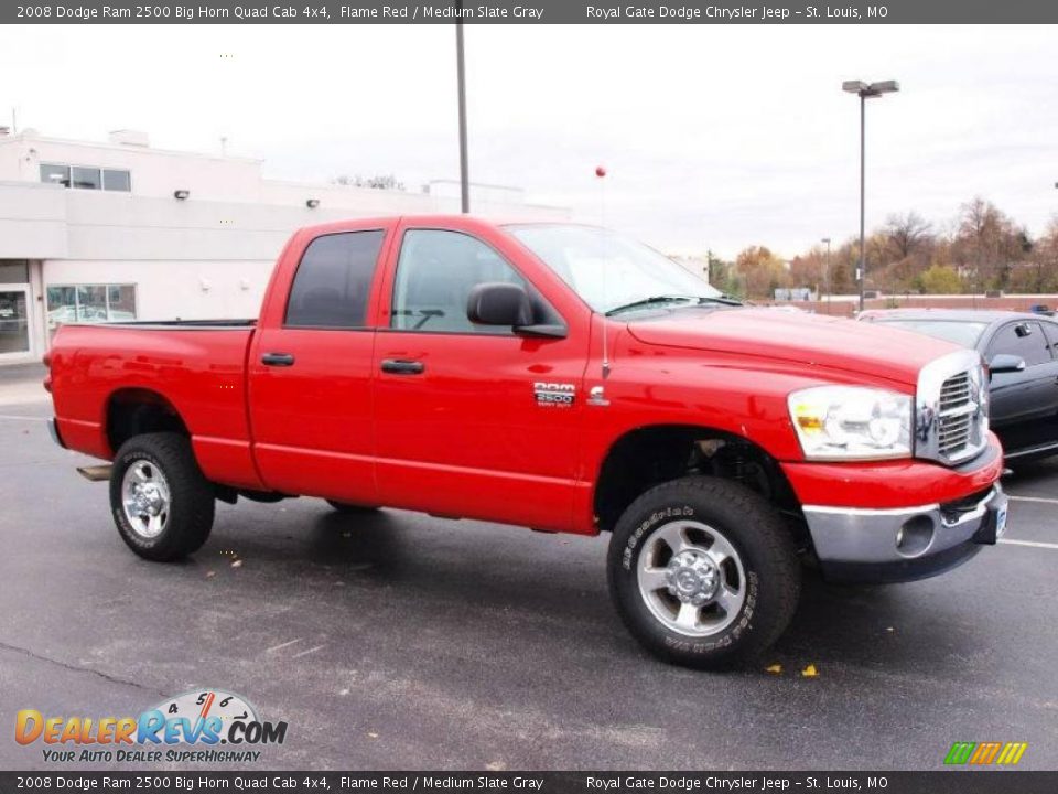 2008 Dodge Ram 2500 Big Horn Quad Cab 4x4 Flame Red / Medium Slate Gray Photo #1