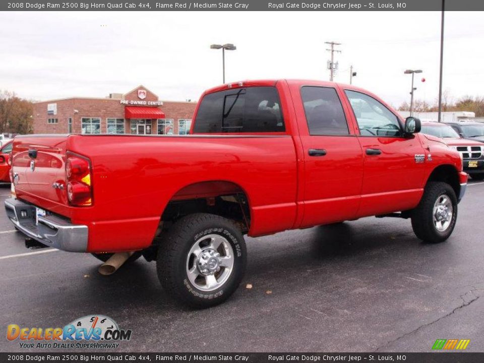 2008 Dodge Ram 2500 Big Horn Quad Cab 4x4 Flame Red / Medium Slate Gray Photo #3