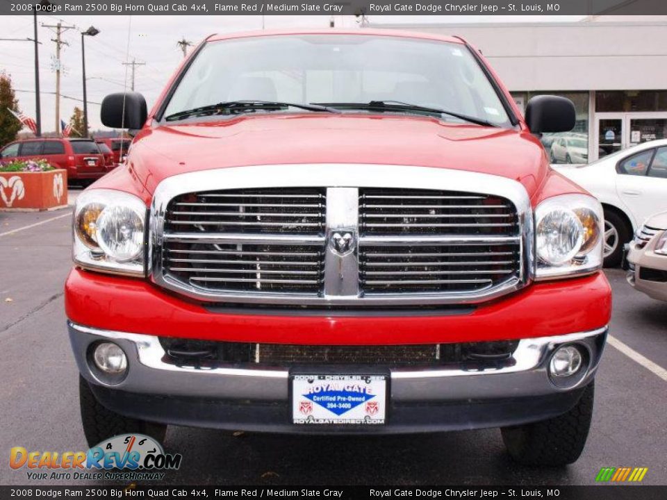 2008 Dodge Ram 2500 Big Horn Quad Cab 4x4 Flame Red / Medium Slate Gray Photo #8
