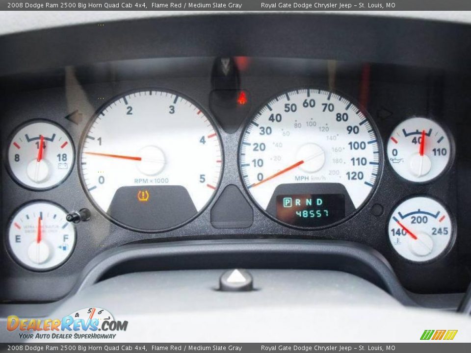 2008 Dodge Ram 2500 Big Horn Quad Cab 4x4 Flame Red / Medium Slate Gray Photo #14