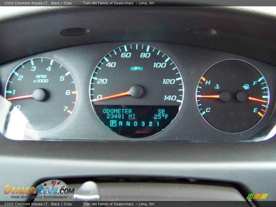 2009 Chevrolet Impala LT Black / Gray Photo #18