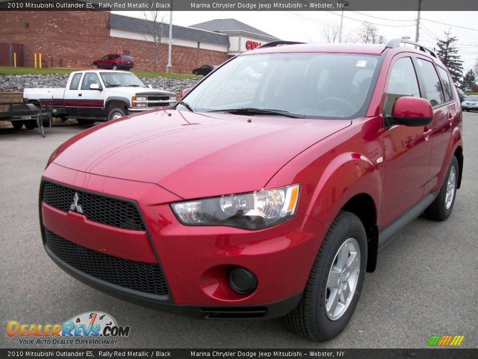 2010 Mitsubishi Outlander ES Rally Red Metallic / Black Photo #1