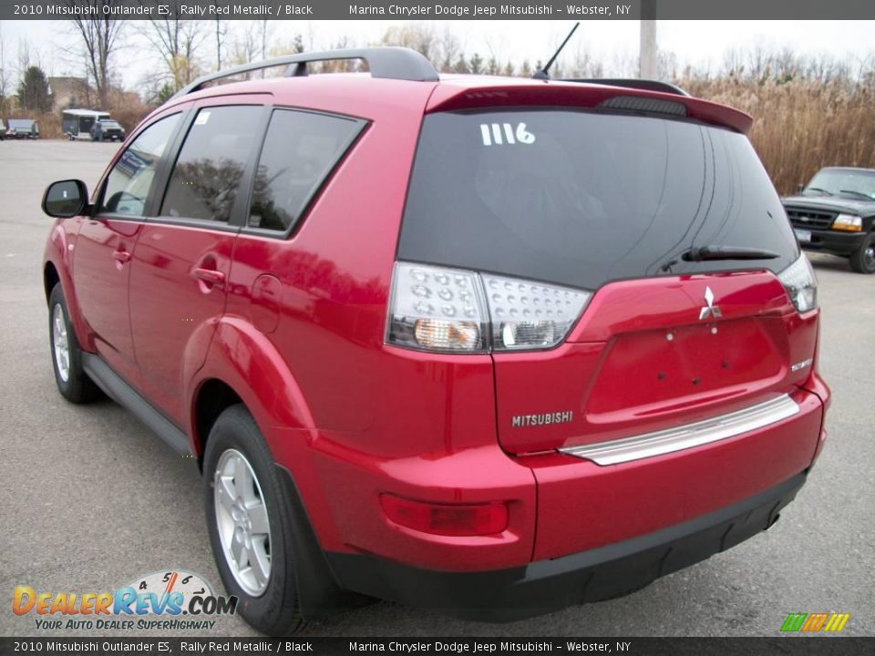 2010 Mitsubishi Outlander ES Rally Red Metallic / Black Photo #3