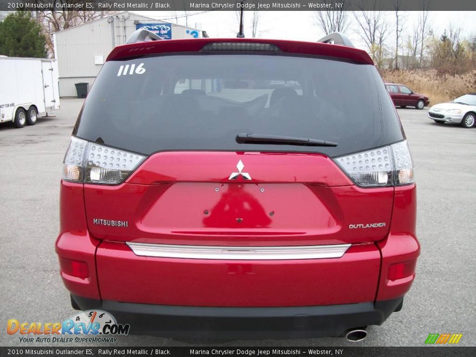 2010 Mitsubishi Outlander ES Rally Red Metallic / Black Photo #4