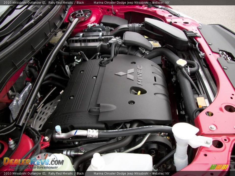 2010 Mitsubishi Outlander ES Rally Red Metallic / Black Photo #22
