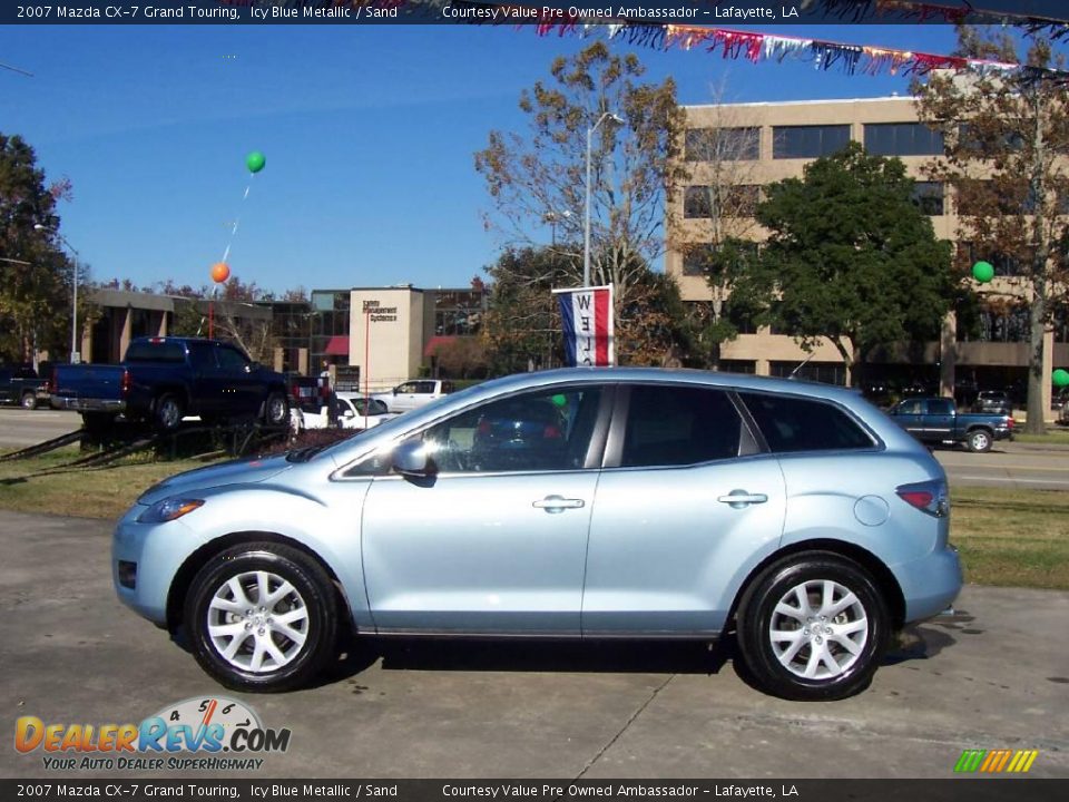 2007 Mazda CX-7 Grand Touring Icy Blue Metallic / Sand Photo #2