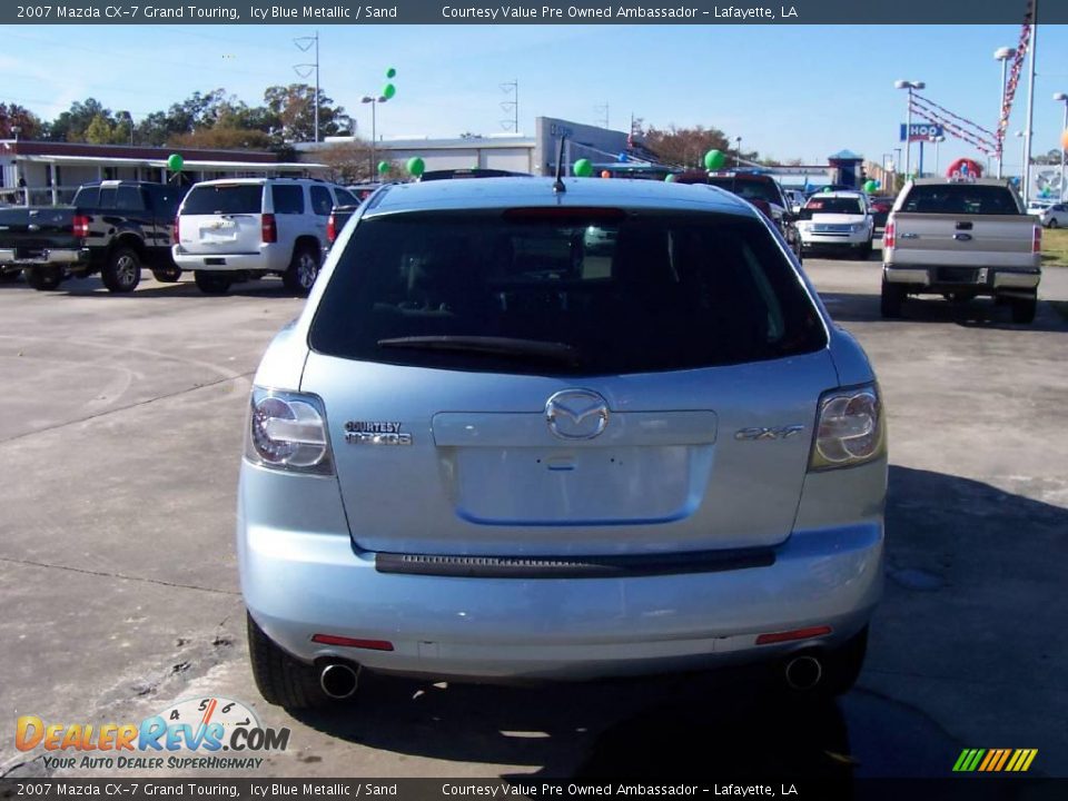 2007 Mazda CX-7 Grand Touring Icy Blue Metallic / Sand Photo #4
