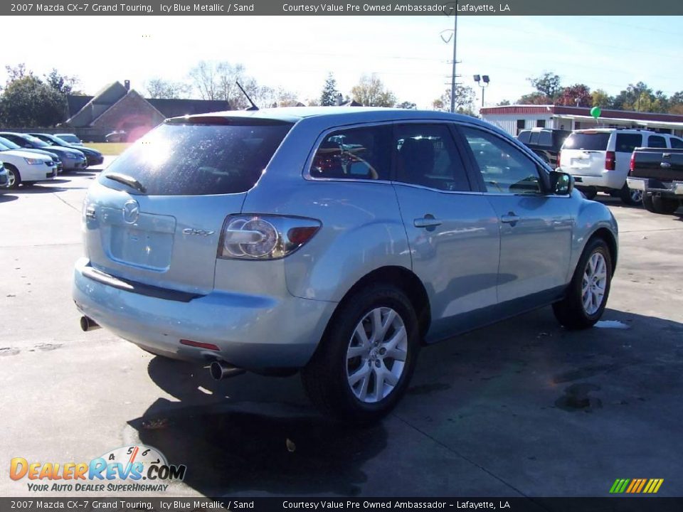 2007 Mazda CX-7 Grand Touring Icy Blue Metallic / Sand Photo #5