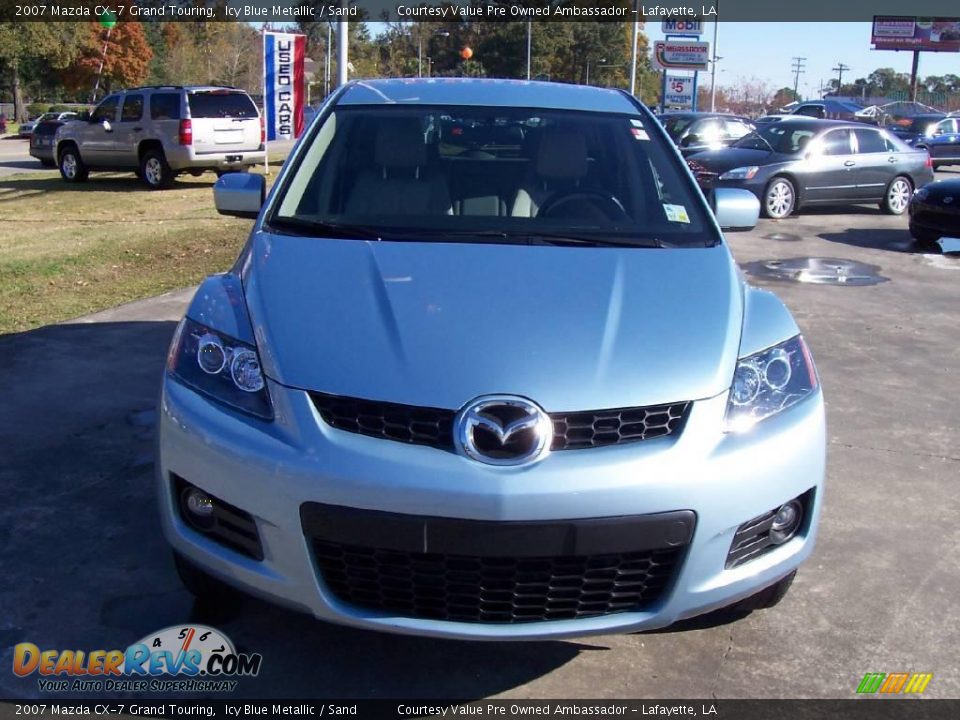 2007 Mazda CX-7 Grand Touring Icy Blue Metallic / Sand Photo #7