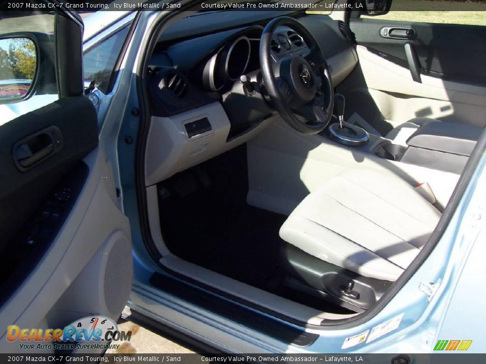 2007 Mazda CX-7 Grand Touring Icy Blue Metallic / Sand Photo #8