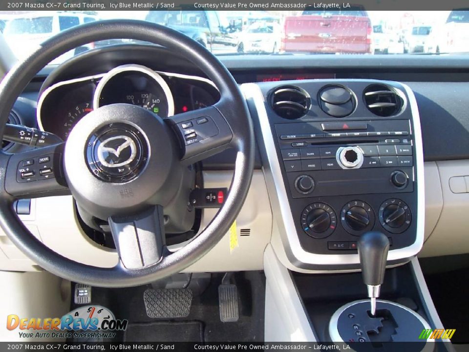 2007 Mazda CX-7 Grand Touring Icy Blue Metallic / Sand Photo #13