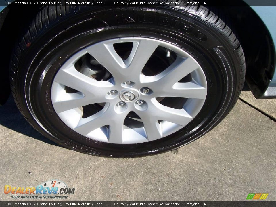 2007 Mazda CX-7 Grand Touring Icy Blue Metallic / Sand Photo #16