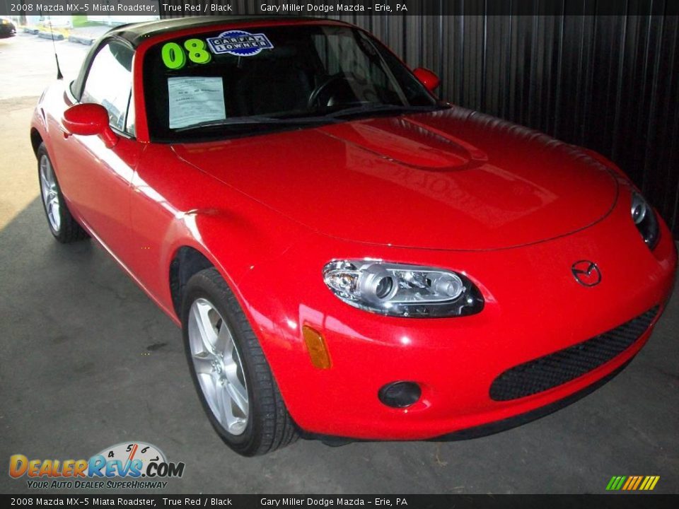 2008 Mazda MX-5 Miata Roadster True Red / Black Photo #7