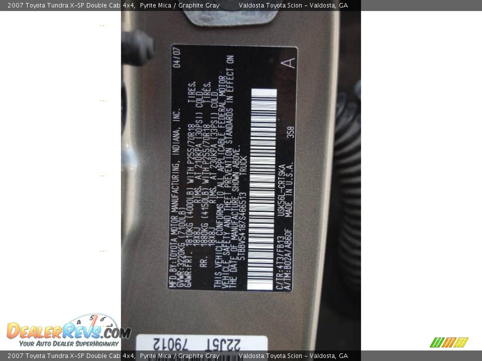 2007 Toyota Tundra X-SP Double Cab 4x4 Pyrite Mica / Graphite Gray Photo #19